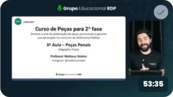Videoaula: Alegações finais