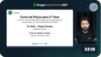 Videoaula: Apelação criminal