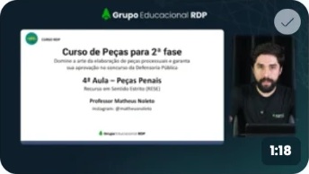 Videoaula: Recurso em sentido estrito